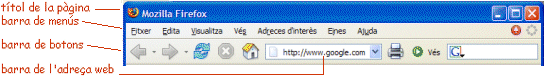 Barres d'eines del Firefox 
