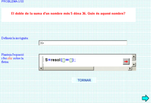entorn de resoluci� dels problemes