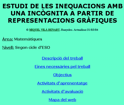 Unitat did�ctica Inequacions