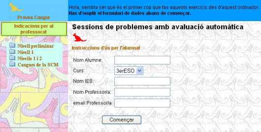 p�gina inicial