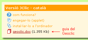 Acc�s a la guia del Geoclic