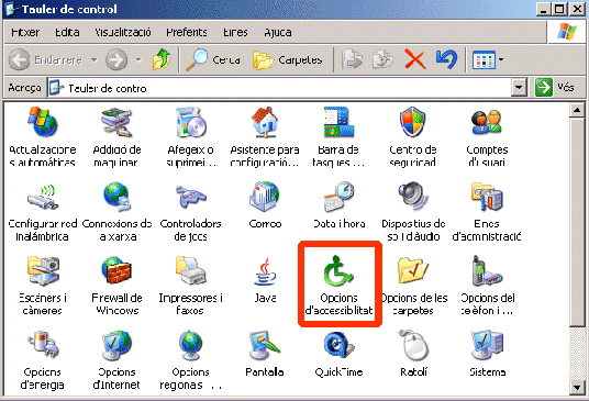 Finestra Tauler de control