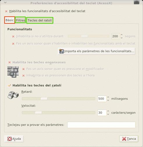 Configuració Teclat