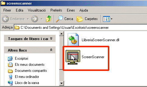 Carpeta del Screen Scanner