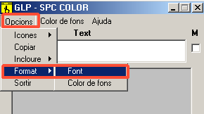 GLP: format font