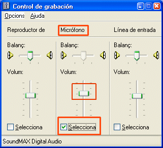 Control de gravació