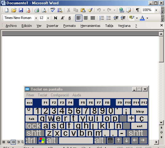 Teclat pen pantalla Windows