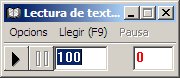 Finestra lectura de textos
