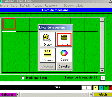 llista de reaccions