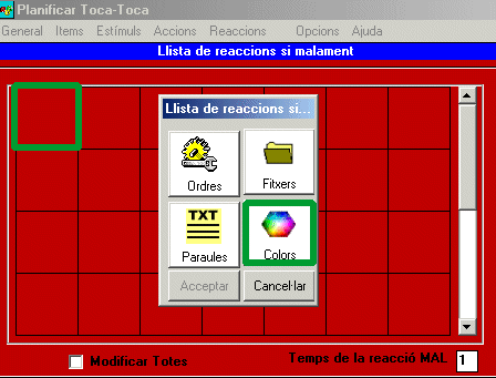 llista de reaccions si malament