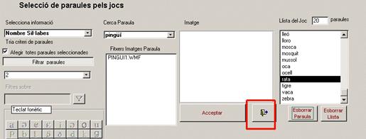 SELECCIÓ PARAULES DE JOC 
