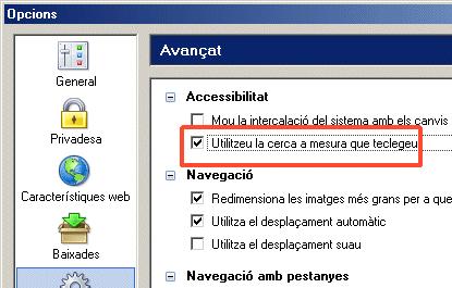 opció d'empenament automàtic