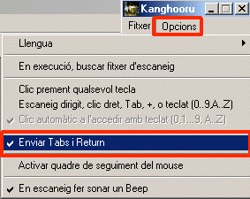 kanghooru: opció Enviar Tabs i Retorn