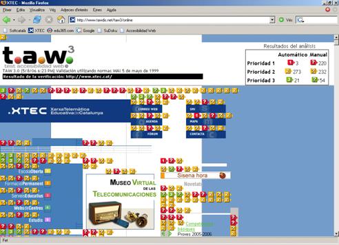 Anàlisi accessibilitat web Xtec