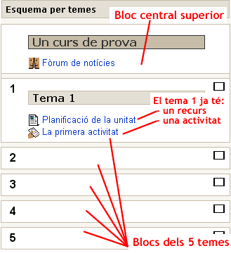 Un curs per temes Un curs per temes