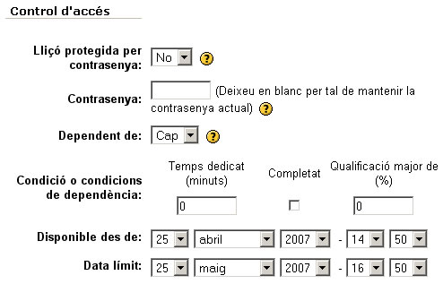 Com crear una lliçó: els paràmetres inicials Com crear una lliçó: els paràmetres inicials