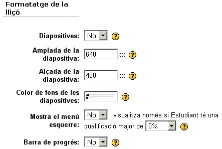 Com crear una lliçó: els paràmetres inicials Com crear una lliçó: els paràmetres inicials