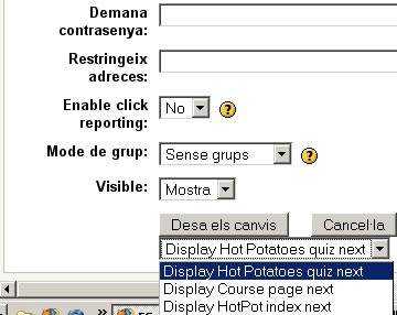 Com crear una activitat HotPotatoes: els paràmetres inicials Com crear una activitat HotPotatoes: els paràmetres inicials