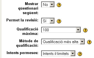 Com crear una activitat HotPotatoes: els paràmetres inicials Com crear una activitat HotPotatoes: els paràmetres inicials
