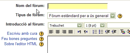 Nomenar el fòrum Nomenar el fòrum