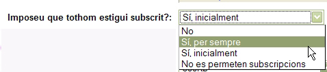subscripció subscripció