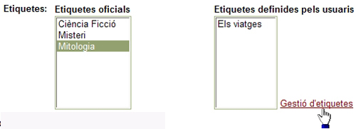 Seleccionar Etiquetes Seleccionar Etiquetes