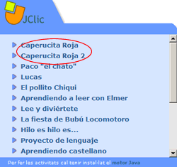 Activitats JClic seleccionades a primria castell