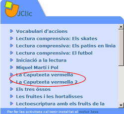 Activitats JClic seleccionades a primria catal