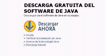 Web oficial de Java en espanyol
