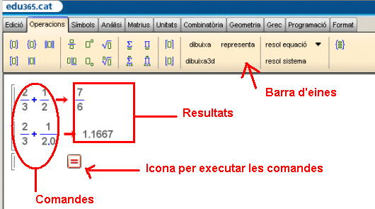 Interfície gràfica de la Wiris