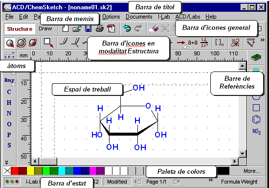 ChemSketch-entorn Structure