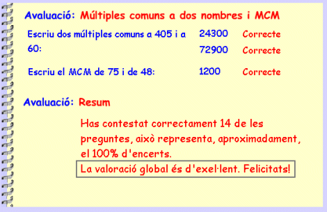 resum de l'avaluació