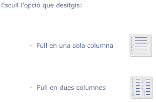 configuració fulls
