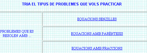 tres tipus de problemes