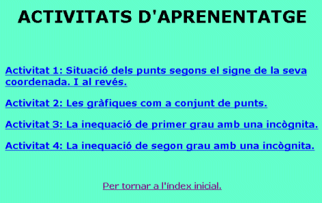 Activitats d'aprenentatge