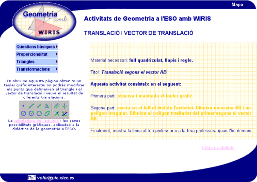 translació i vector de translació