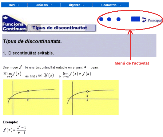 tipus de discontinuïtats