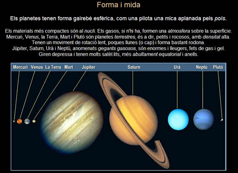 Forma i mida dels planetes