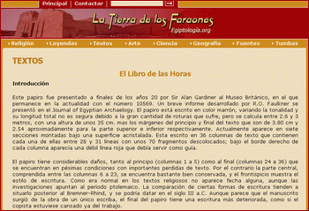 El libro de las horas egpcio