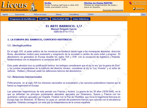 Liceus. El arte barroco