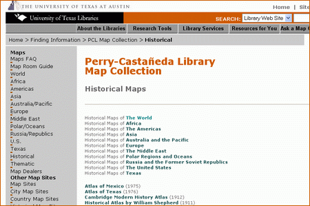 Map collection. Historical maps