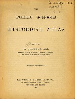 Public schools. Historical atlas