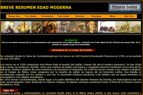 Breve resumen de la Edad Moderna