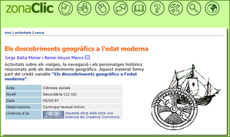 Activitat JClic: Els descobriments geogrfics a l'edat moderna
