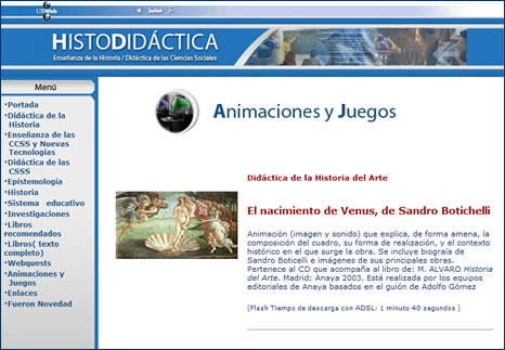 Histodidáctica: El nacimiento de Venus