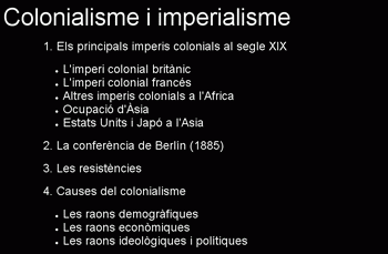 Colonialisme i imperialisme