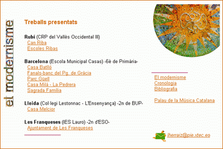 Treballs escolars sobre el Modernisme