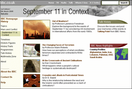 BBC: Setember 11 in context
