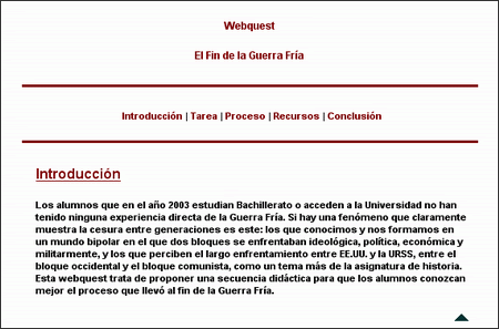 Webquest: El fin de la guerra fría