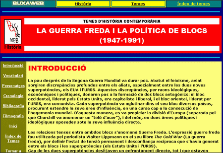 Buxaweb: la guerra freda i la política de blocs